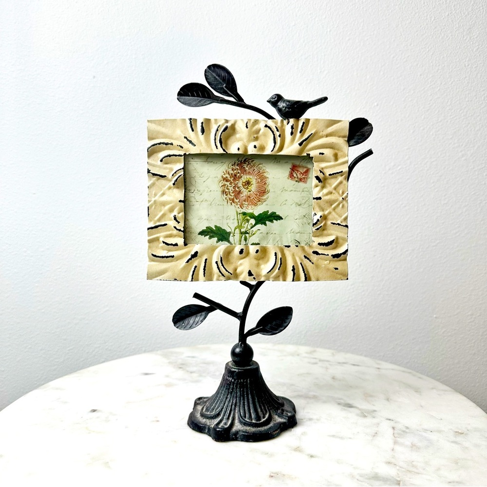 Iron Shabby Chic Picture Frame Birds Farmhouse